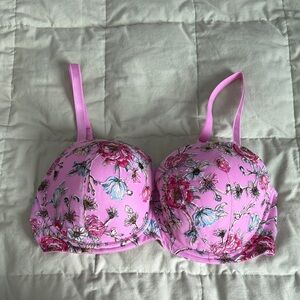 Floral Pink Women's Bra